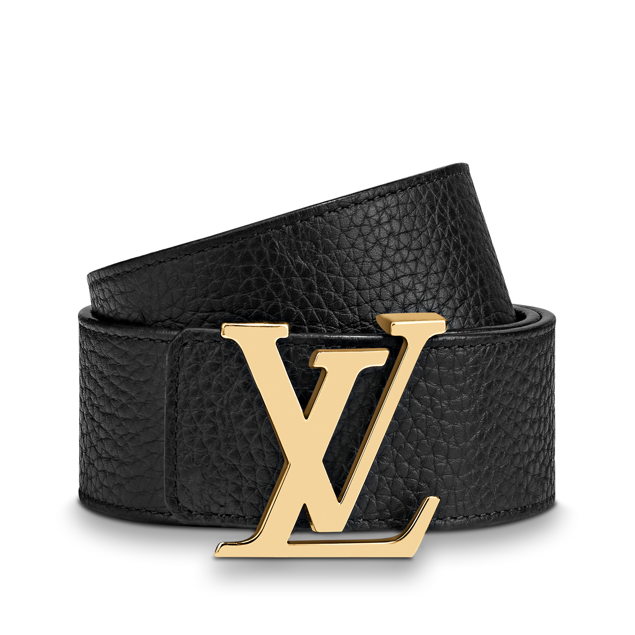 Louis Vuitton Authenticated Initiales Leather Belt